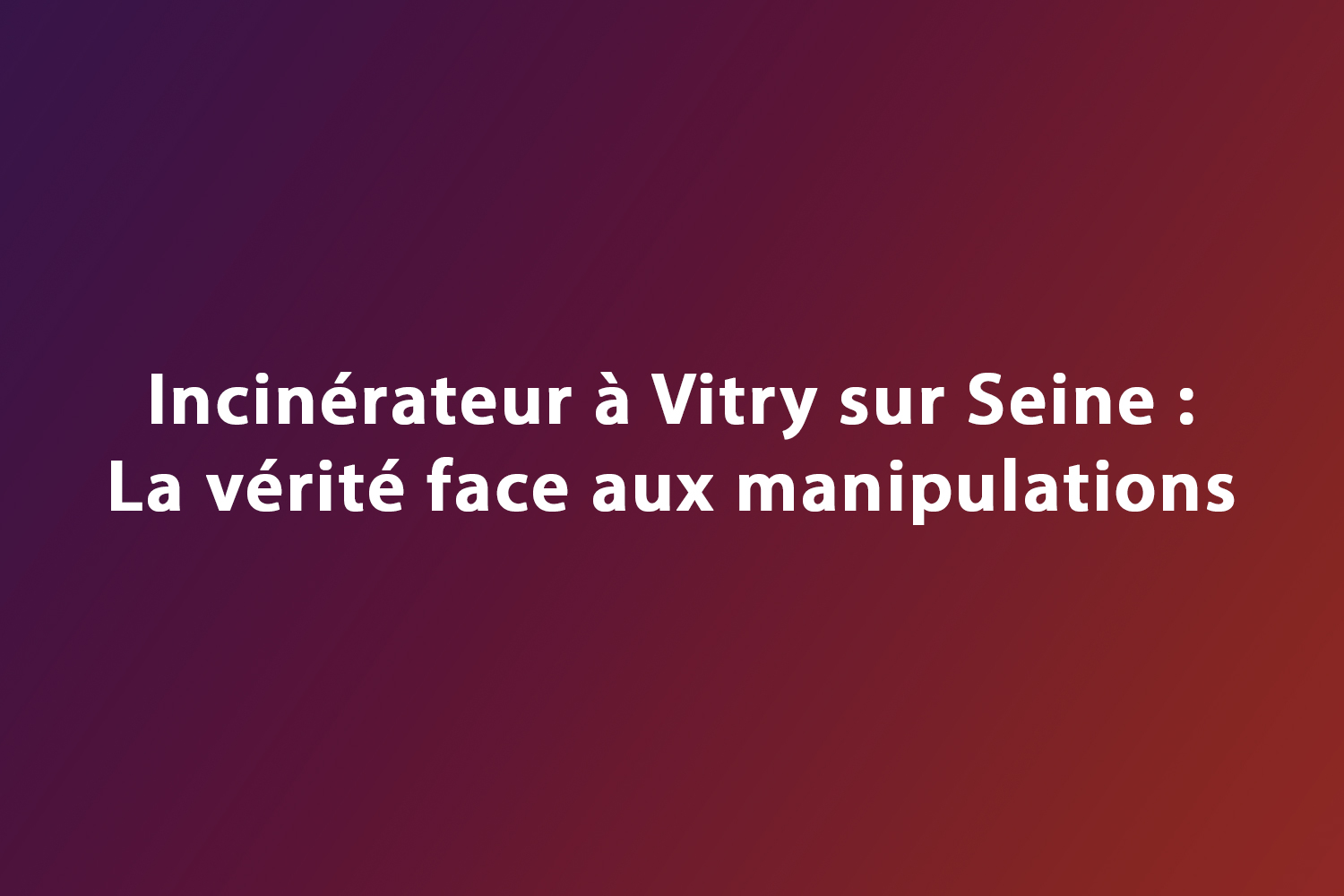 Incinérateur Vitry